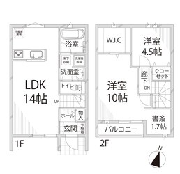 広峰1丁目メゾネットの物件間取画像